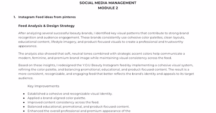 Instagram Feed Redesign for Y.O.U Beauty