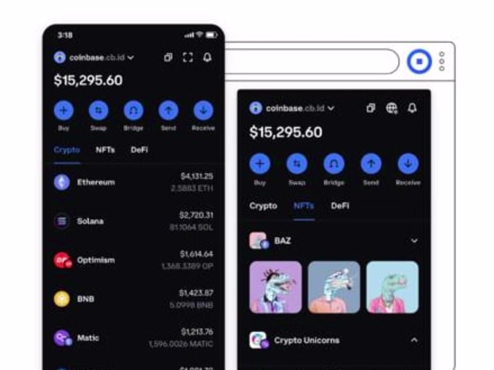 ‎Coinbase Wallet: NFTs & Crypto