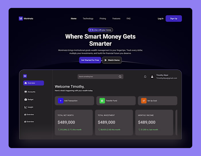 Saas Landing Page UI Design