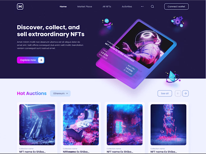 NFT Web App Case study, with HUERISTIC Evaluation 