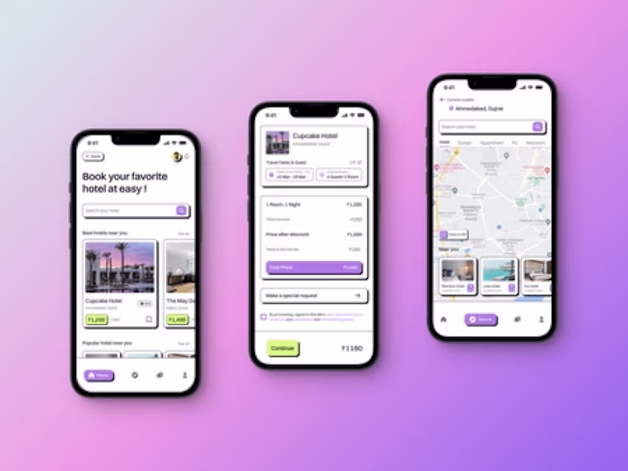 Hotel booking checkout & search with AR