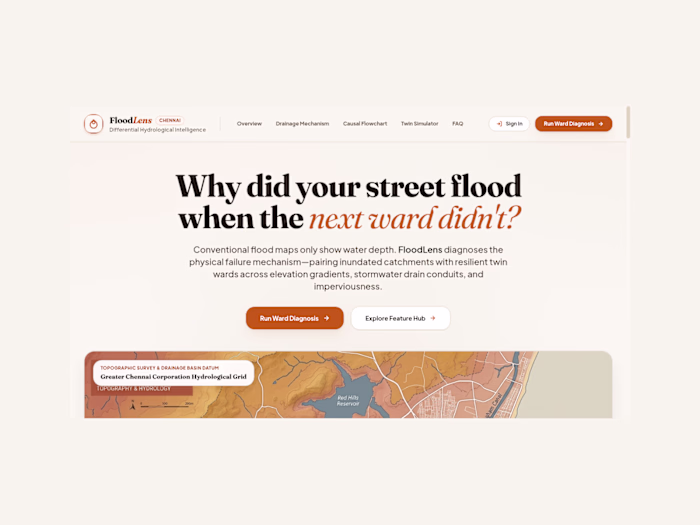 FloodLens - Urban Flood Investigation Web App