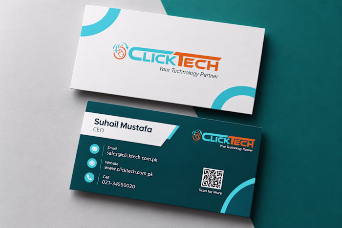 Business cards for ClickTech, a