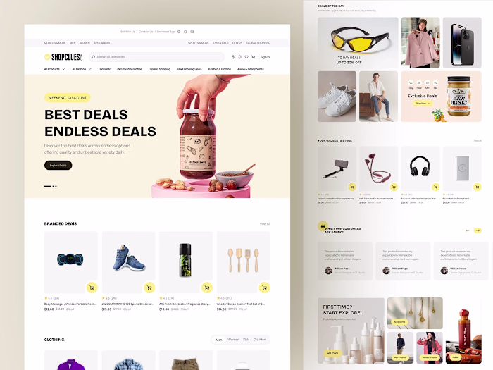 Modern E-commerce Website UI/UX Design for Seamless Shopping