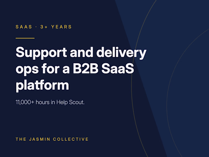 Support and delivery ops for a B2B SaaS platform