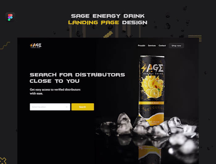 Sage Energy Drink Landing Page
