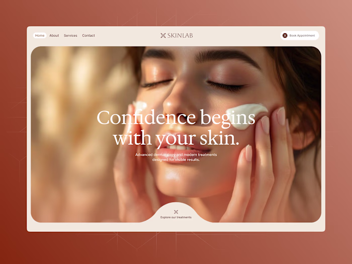 SkinLab Skincare Clinic Landing Page Design