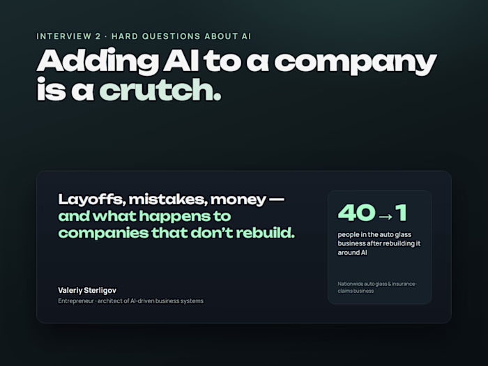Adding AI to a company is a crutch