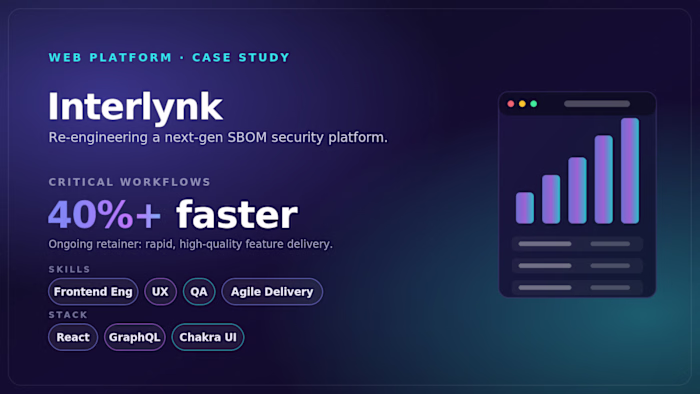 Interlynk — SBOM platform, 40%+ faster