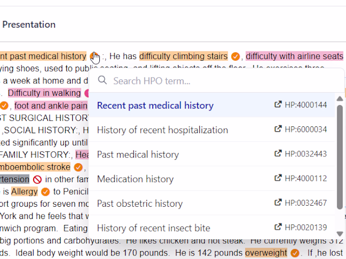 AI Clinical Phenotype Mapping Platform Development