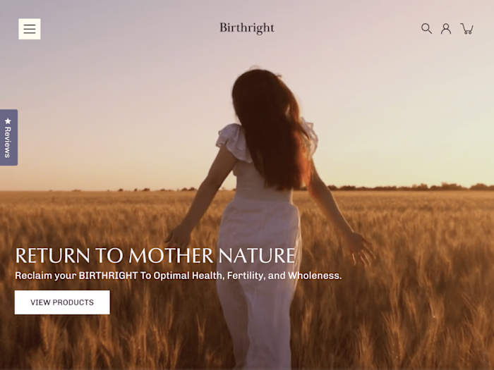 Birthright - Complete Redesign and Shopify Development