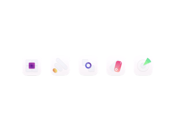App Icon Suite – Minimal & Liquid Glass Style