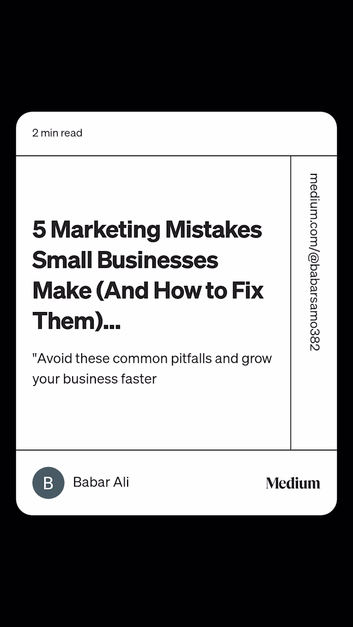 5 Marketing Mistakes Small Businesses