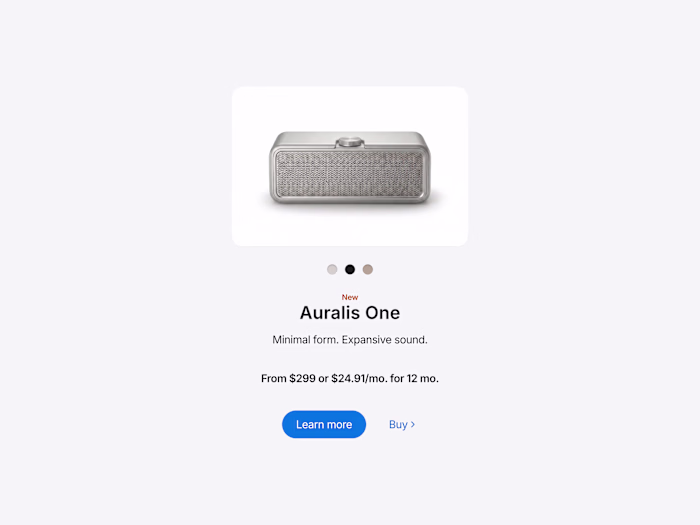 Introducing Apple Product Card.
It is