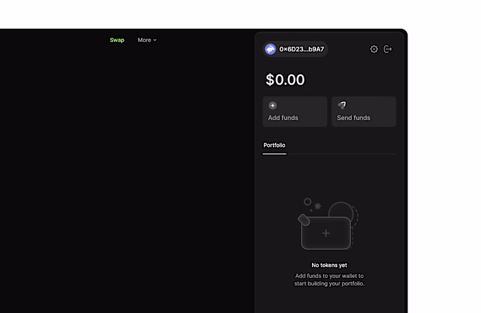 Wallet sidebar empty state