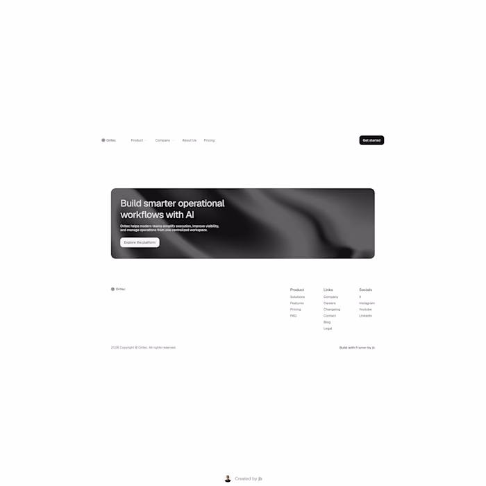Oritec footer 