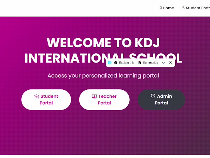 Modern School Management System