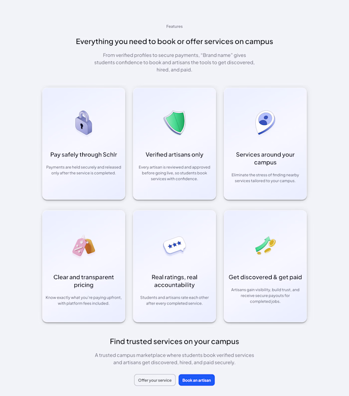 Redesigned a feature section for