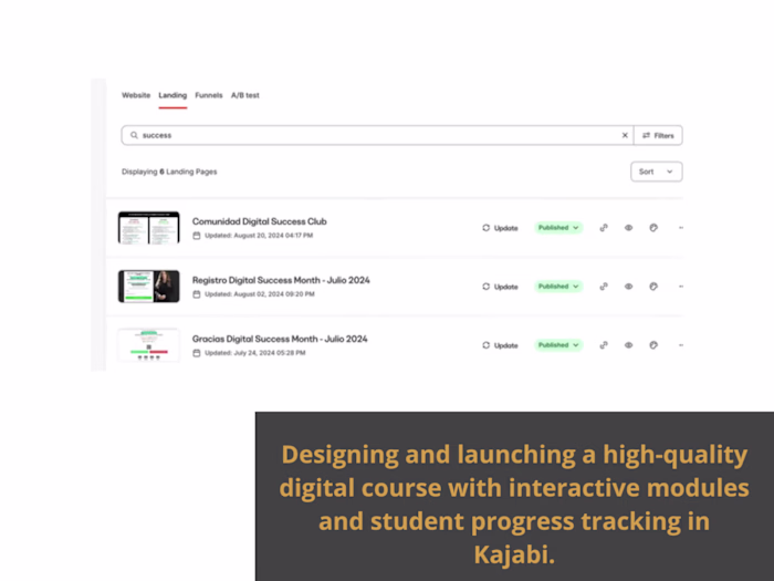 In this project, I worked on creating a complete online cour...