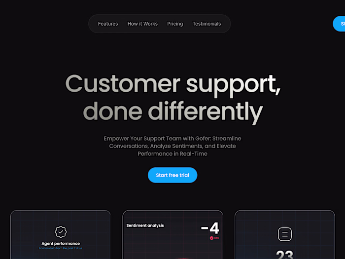 Gofer - Sentiment analysis and AI coaching for customer support