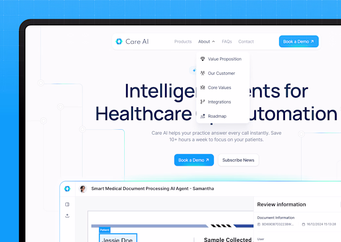 Responsive landing page in Webflow