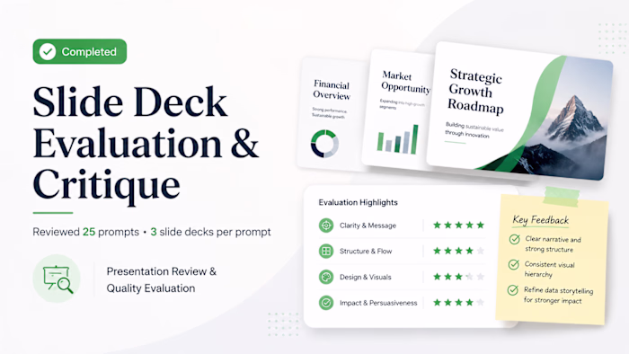 Slide Deck Evaluation & Presentation Critique