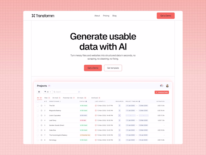 Transformm - A Framer Saas Template