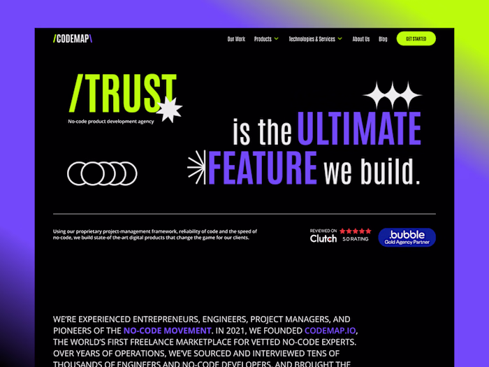 Codemap: Disrupting the norm with a bold website design
