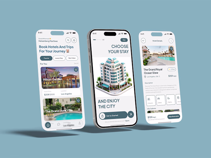 Hotel Reservation Mobile App UI/UX Design