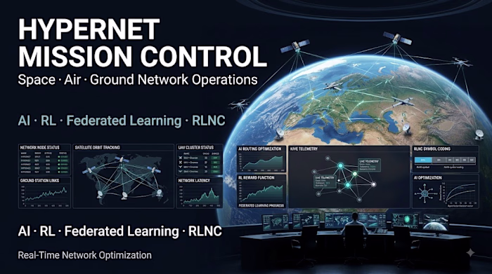 HYPERNET Mission Control — Space–Air–Ground