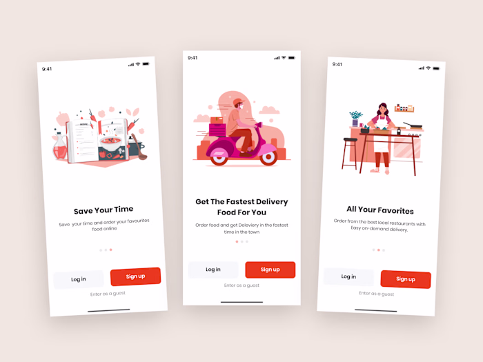 Food Delivery App | Onboarding Screen UI