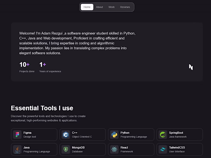 Personal portfolio with REACT