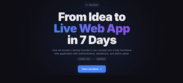 Built a professional case study