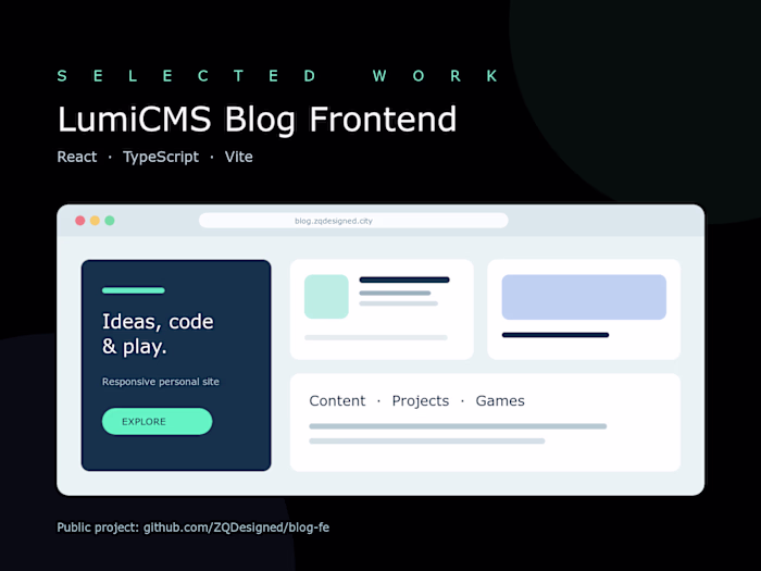 LumiCMS Blog Frontend