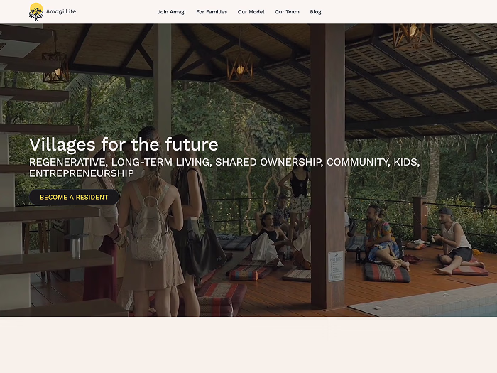 Amagi Life, Animated Webflow Landing Page with GSAP and Video