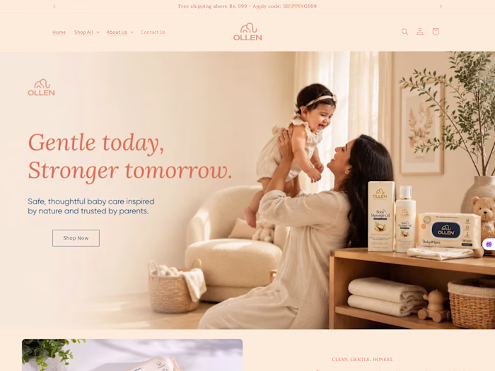 Baby Care Products for Delicate Skin | OLLEN Wellness