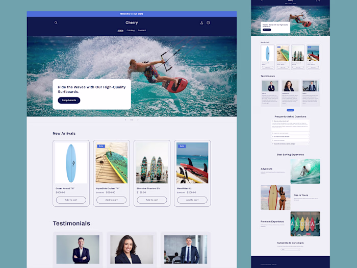 Surfboard Shopify Store.

Built using the