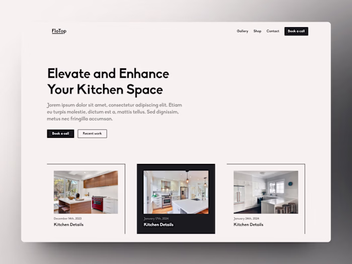 Landing Page for Kitchen Renovation