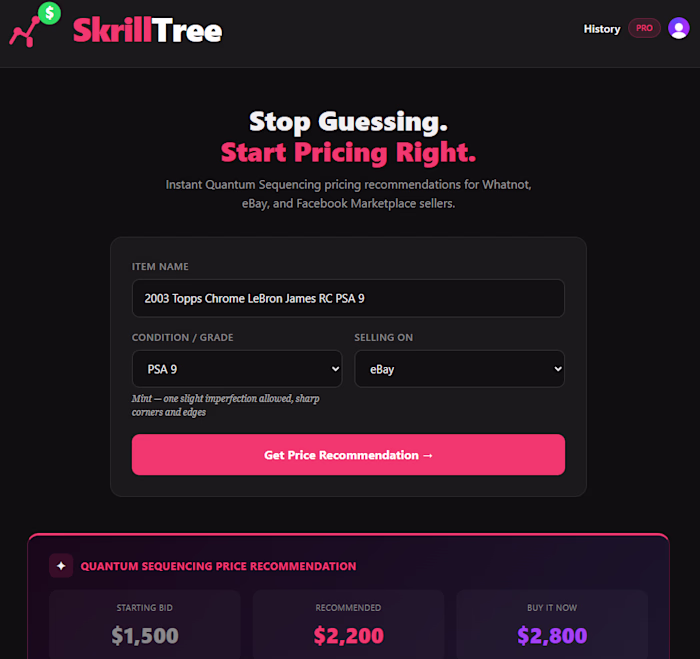 SkrillTree — AI Pricing Engine