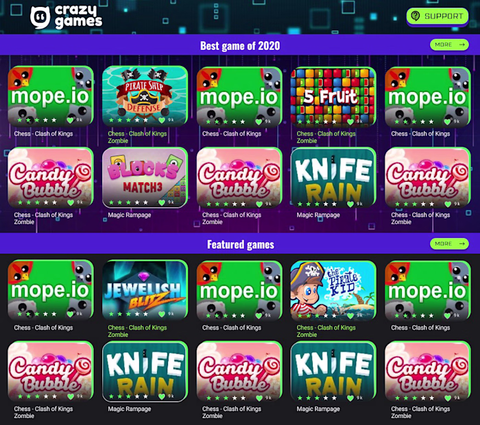 Mobile Site from Games
