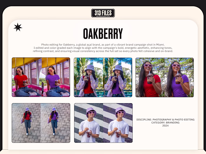 Oakberry Photo Editing