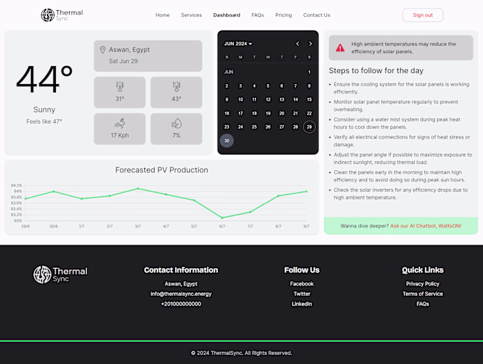 ThermalSync - AI Web Application for Solar Panels
