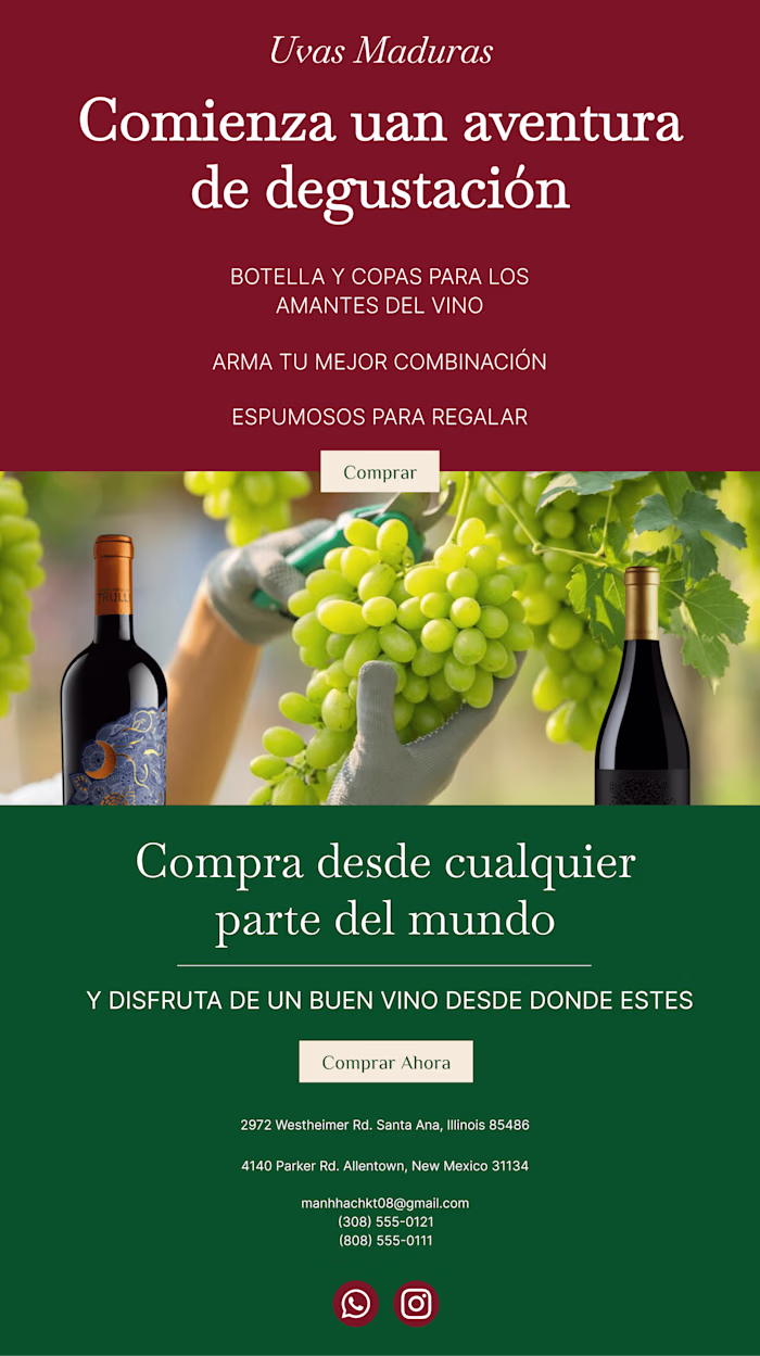 Custom Email Template for Uvas Maduras Ecommerce