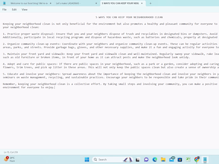 SEO optimised blog post