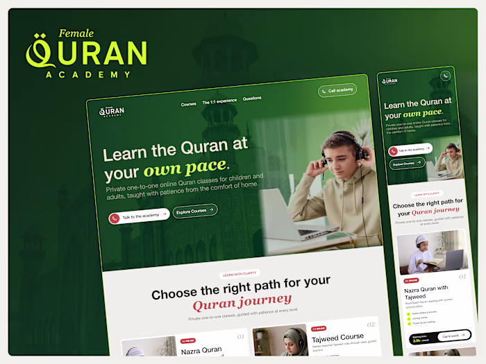 Quran: Digital Quran Reading & Learning App | UI/UX Design