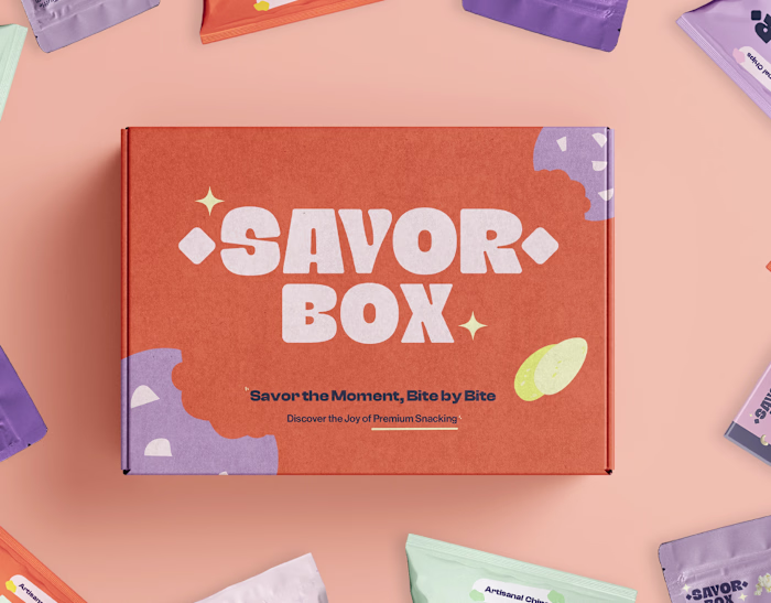 Savor Box brand identity and packaging design