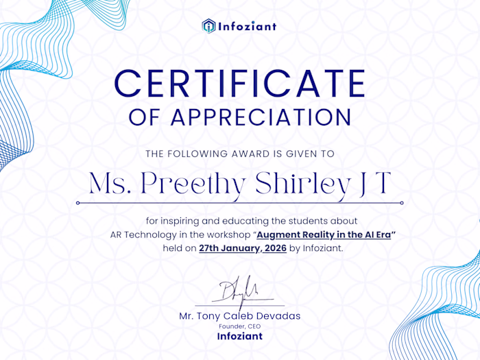 Graphic designs for certificates, workshops