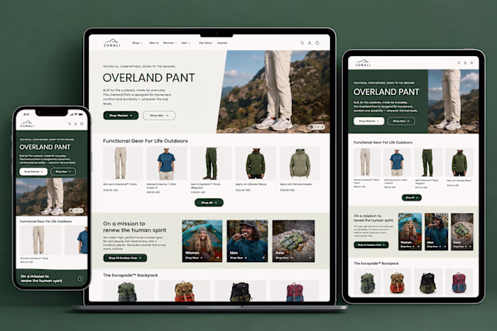 Responsive Landing Page Design for Zorali