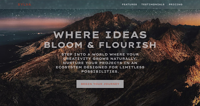 SYLVA - SaaS Landing Page
