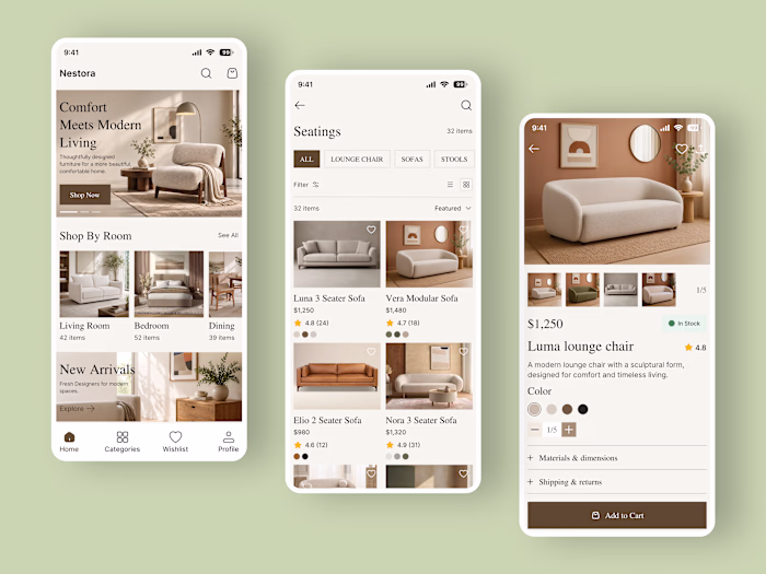 Furniture Shopping Mobile App
